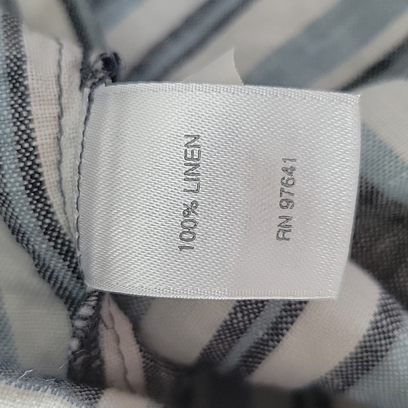 J Jill Love Linen Blue White Striped Sleeveless Shift Dress Size XL - Picture 8 of 9